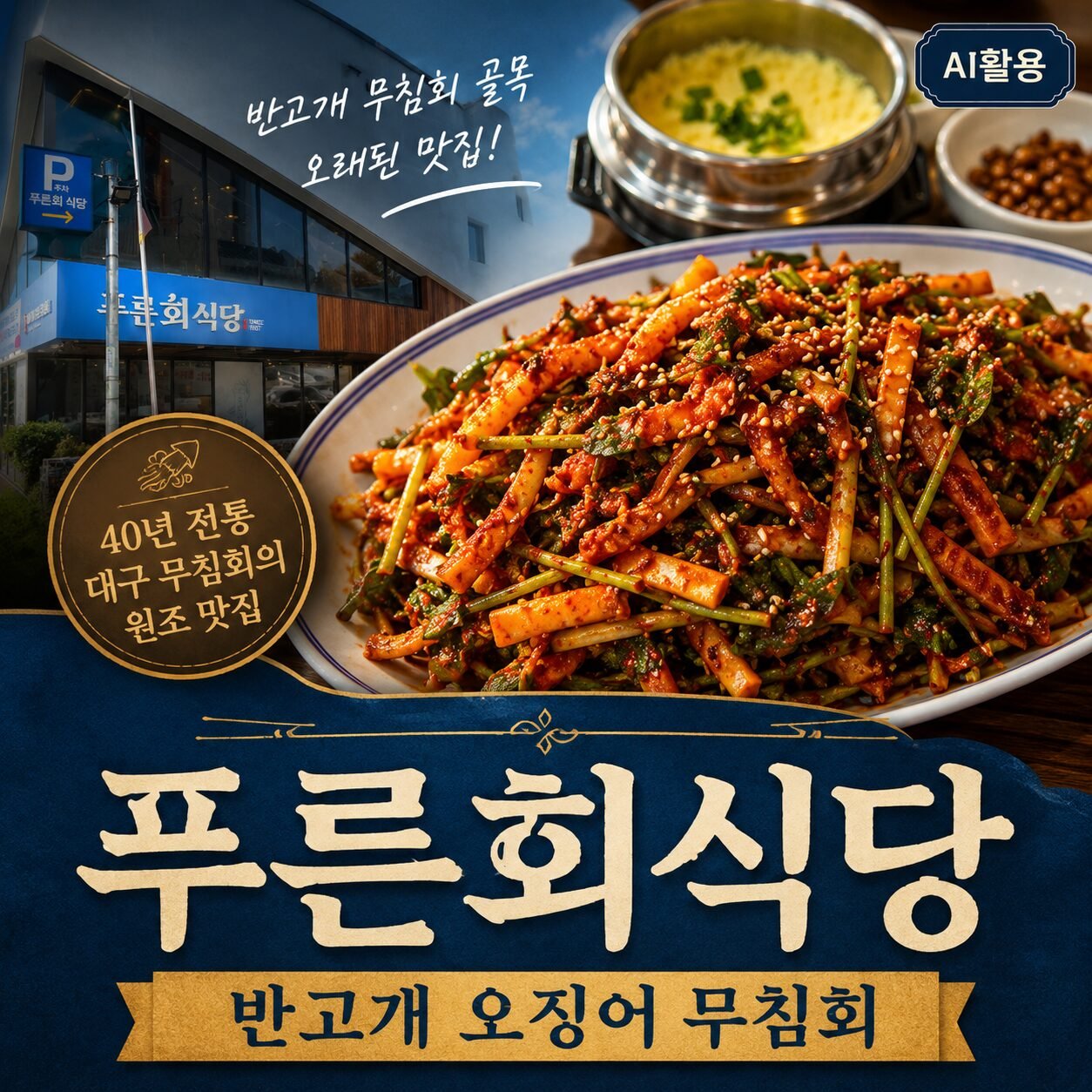 수복찜갈비|대구 동인동 한우찜갈비·볶음밥 후기 대구 반고개 푸른회식당 오징어 무침회와 기본찬 한 상
