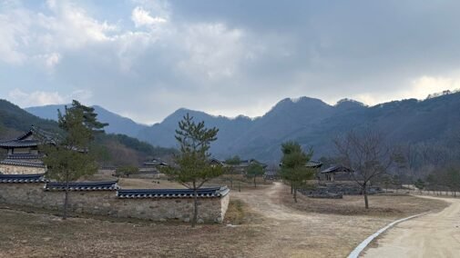 분강서원 뒤에서 강각·애일당 방향으로 이어지는 산길 풍경
