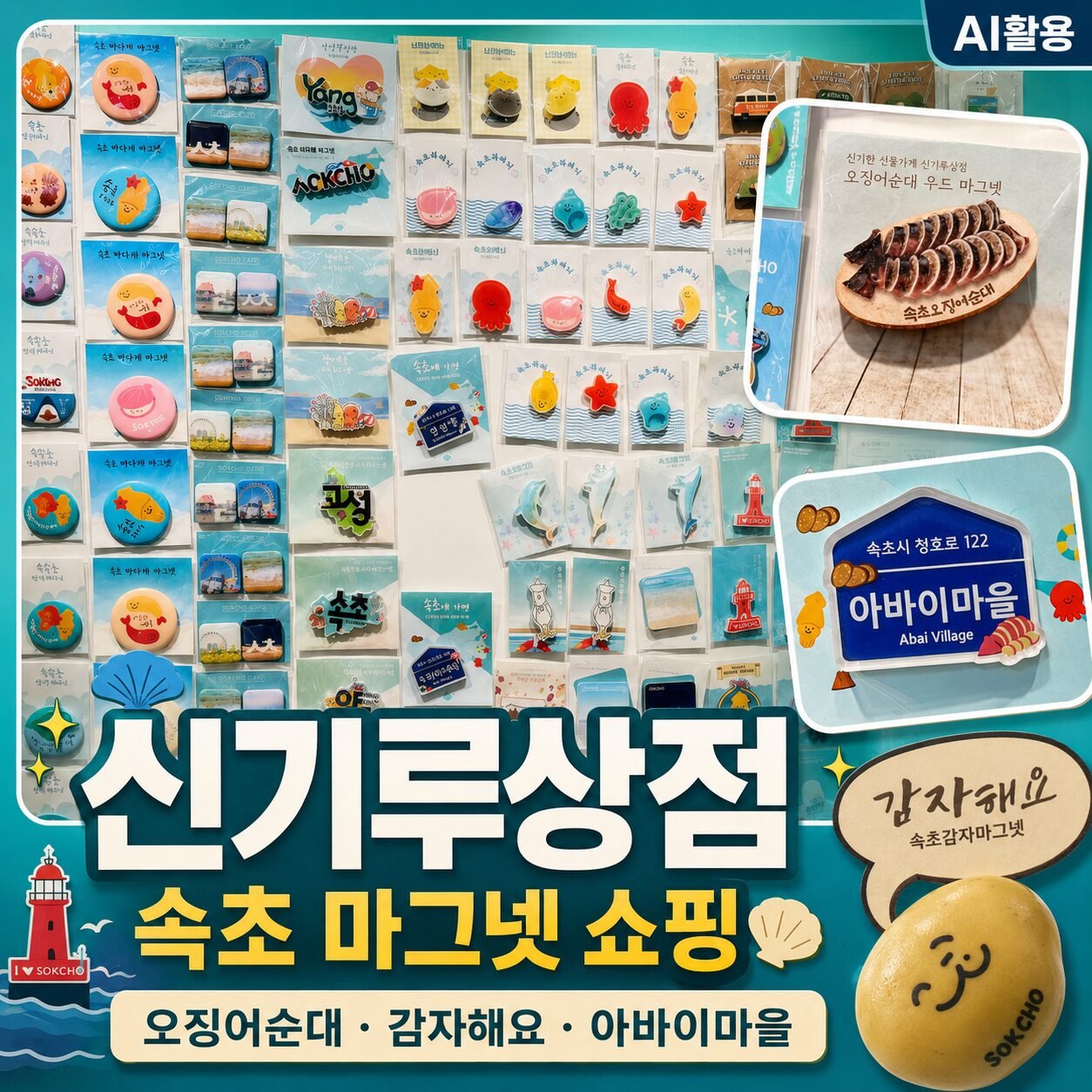 속초 기념품샵 신기루상점|오징어순대·아바이마을 마그넷 쇼핑 속초 기념품샵 신기루상점 오징어순대 마그넷 추천 썸네일