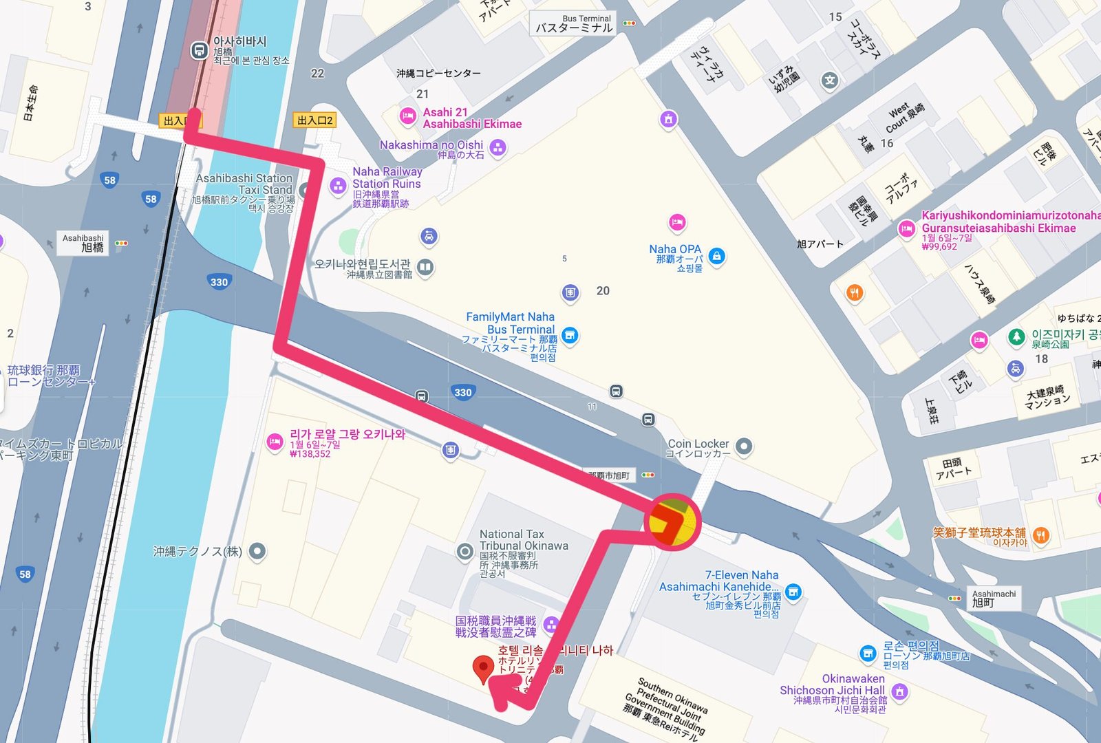 대욕장이 매력적인 호텔 리솔 트리니티 오키나와 나하공항 근처 가성비 숙소 - 3