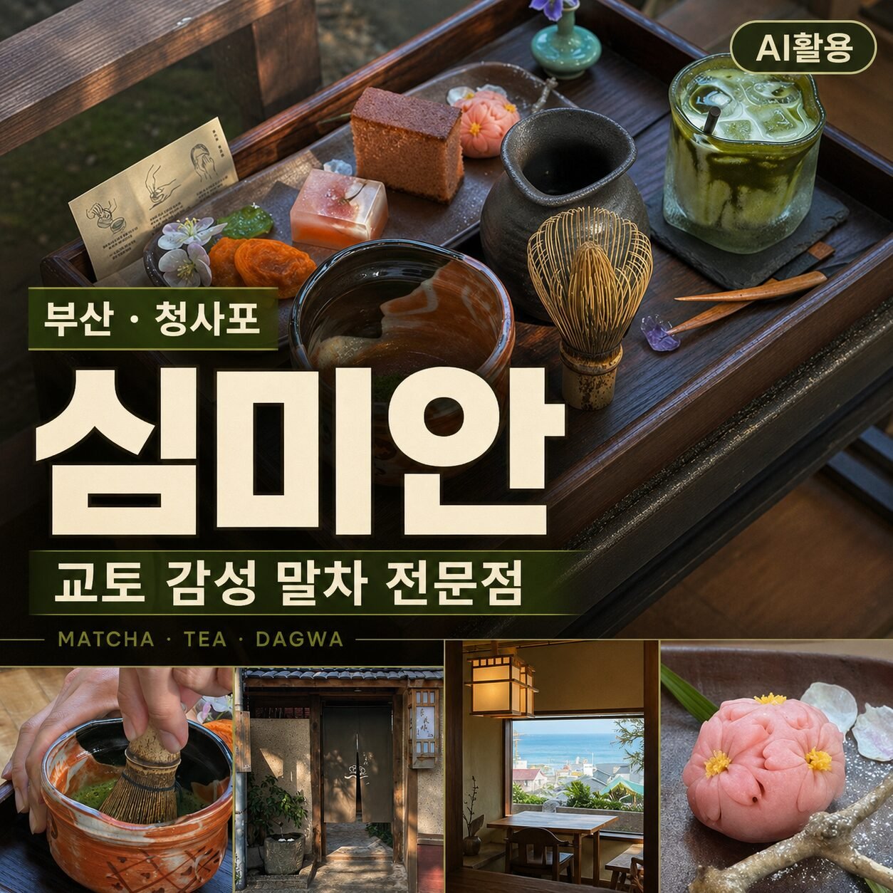 청사포 카페 심미안|교토 감성 말차 전문점 솔직 후기 솔직 후기 부산 청사포 카페 심미안 썸네일