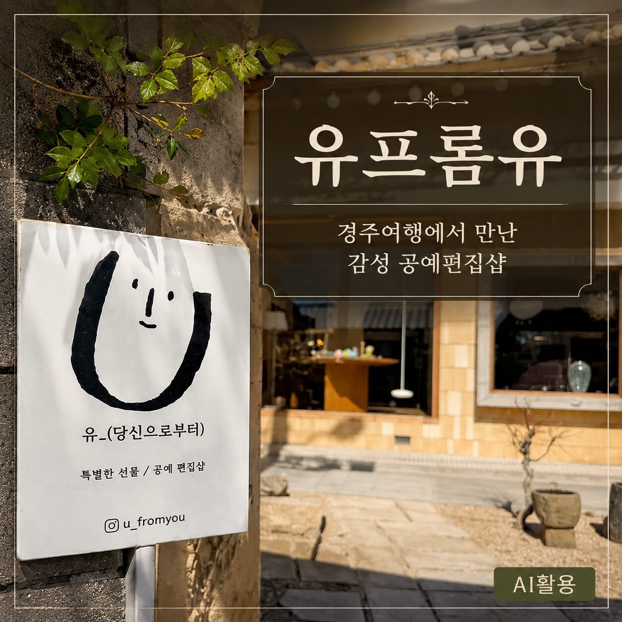 유프롬유┃경주여행에서 만난 감성 공예편집샵