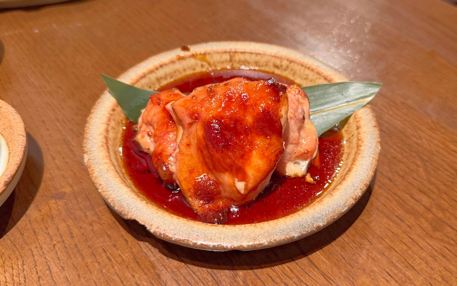 교토 사케 투어 마스야 사케텐 메뉴 'Chicken Teriyaki with sauce of Japanese peppercorns'
