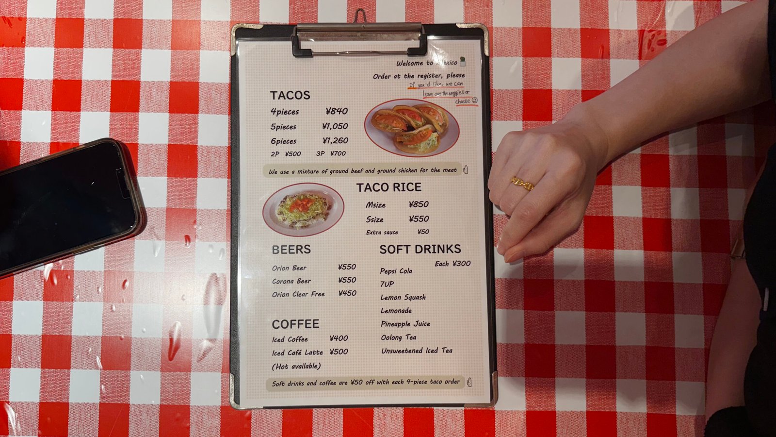 오키나와 중부 맛집 Mexico┃차탄에서 놓치면 아쉬운 타코의 정석 오키나와 중부 맛집 Mexico 메뉴판