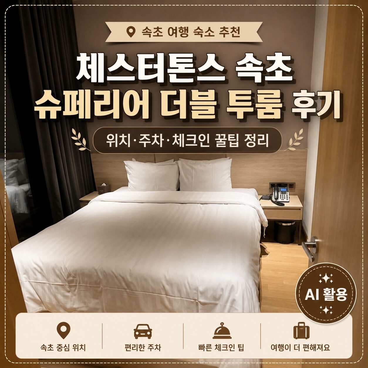 체스터톤스 속초 슈페리어 더블 투룸 이용 후기┃위치, 주차, 체크인 꿀팁 정리 - 1