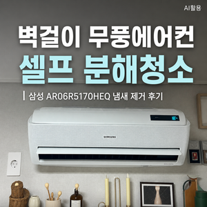벽걸이 무풍에어컨 셀프 분해청소┃삼성 AR06R5170HEQ 냄새 제거 후기 - 5