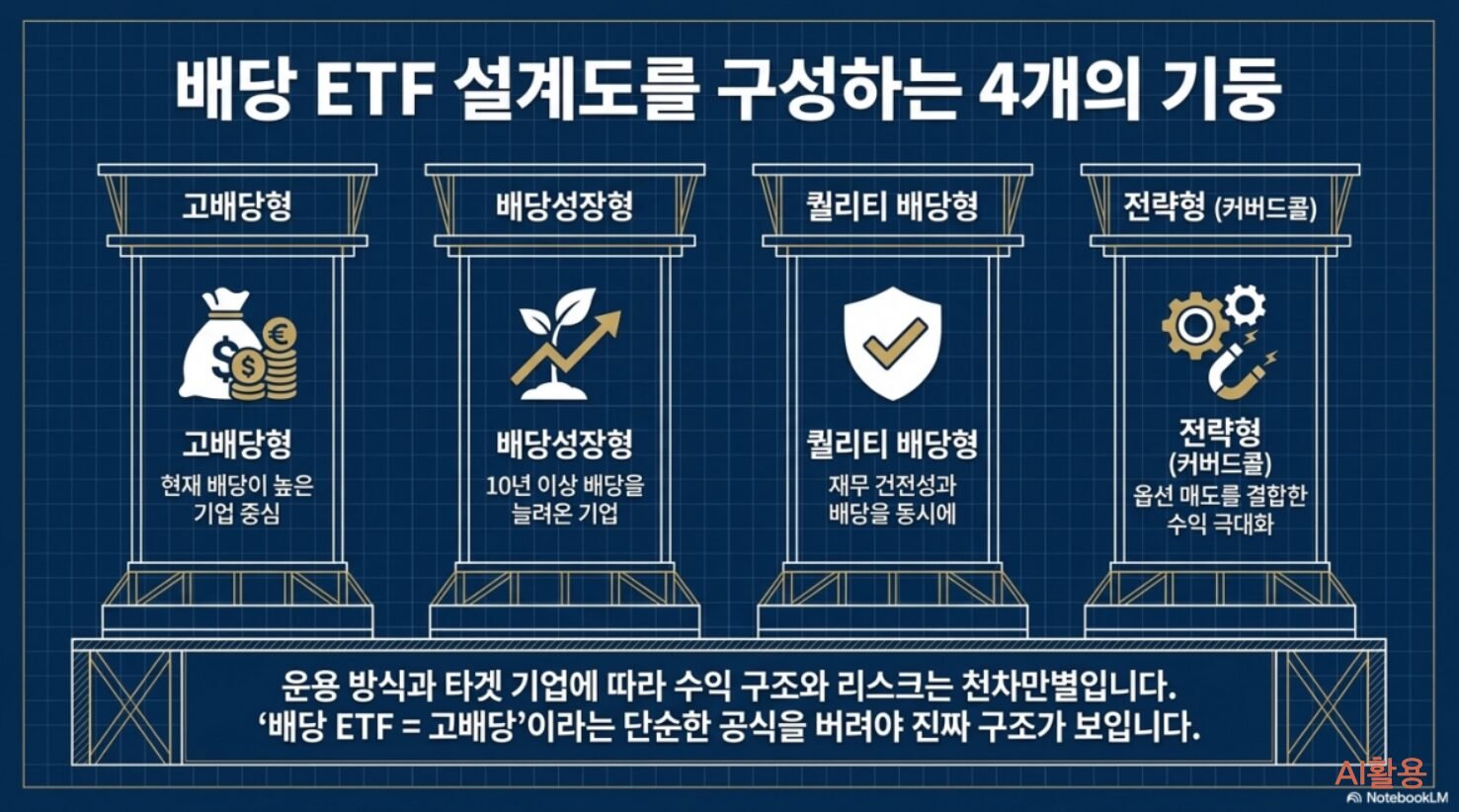 배당ETF 가이드┃커버드콜부터 월배당까지 국내외 추천 상품 정리 배당ETF 네가지 전략