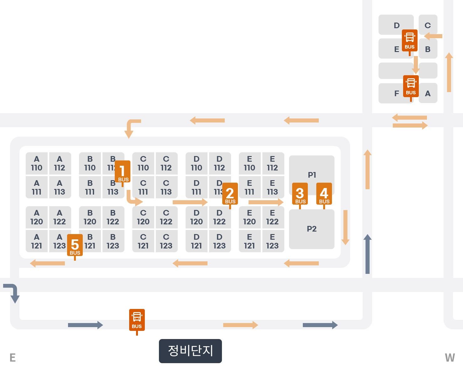 인천공항 2터미널 장기주차장 순환버스 이동루트