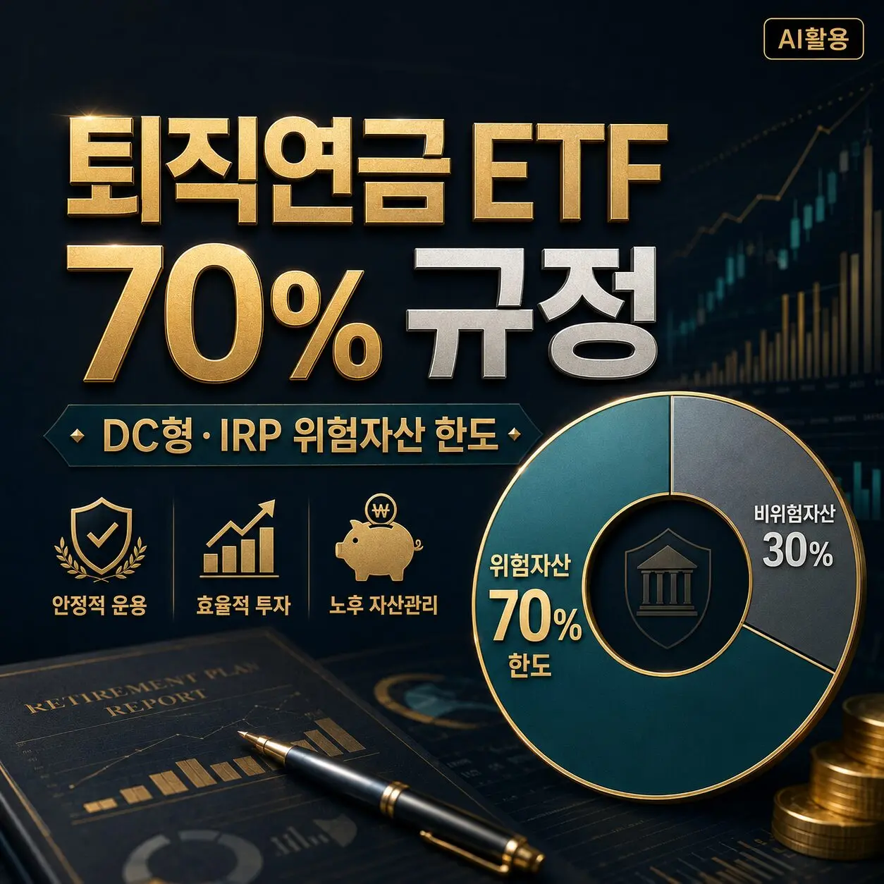 연금저축 주의사항┃가입부터 연금 수령까지 꼭 확인할 5가지 퇴직연금 ETF 70% 규정, DC·IRP 위험자산과 안전자산 완벽 정리