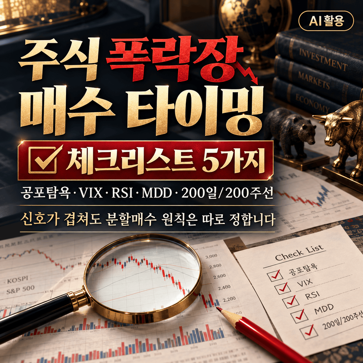 주식 폭락장 매수 타이밍┃5가지 신호로 분할매수 기준을 만드는 법