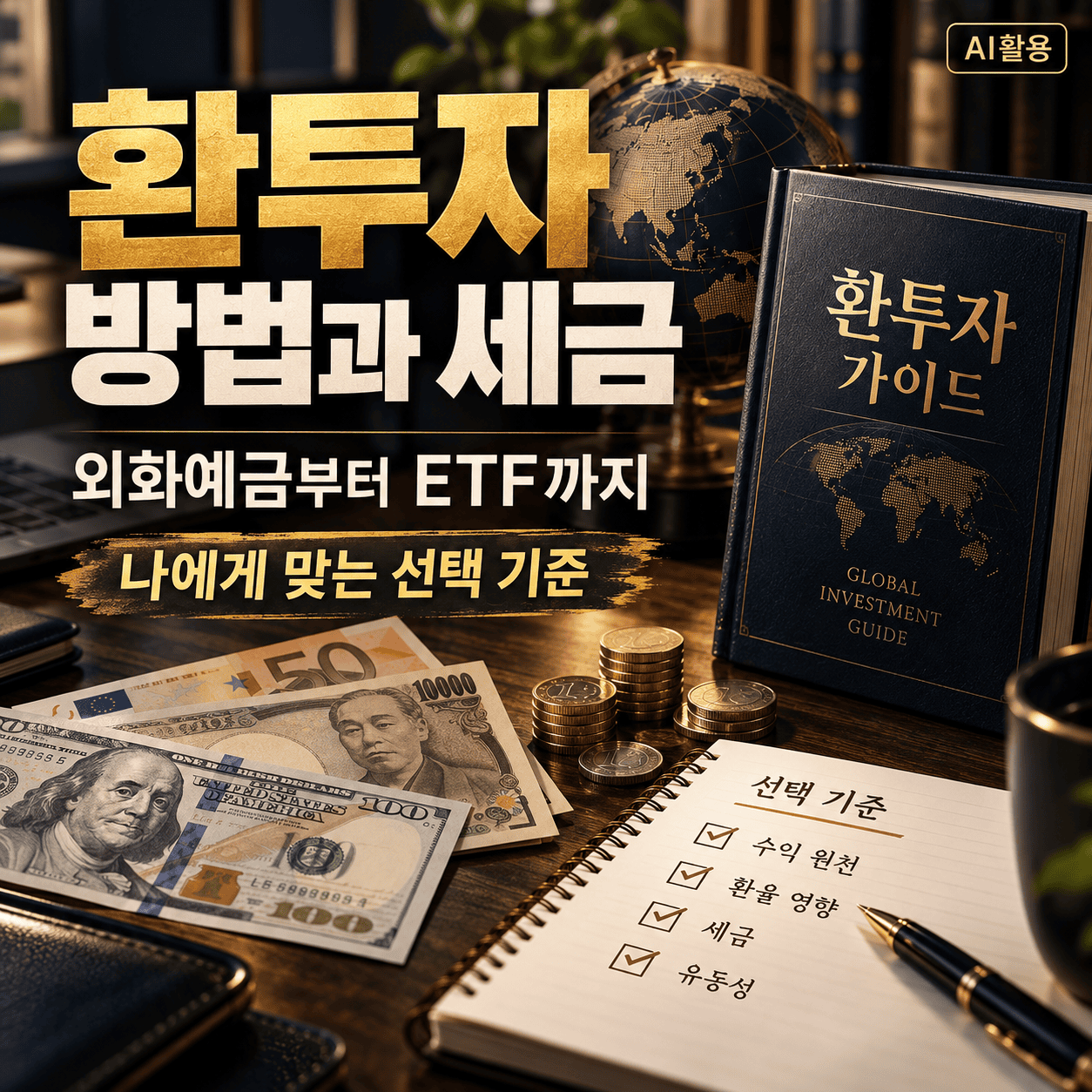 환투자 방법과 세금 선택을 위한 환율 영향과 수익 원천·세금 비교 대표 이미지