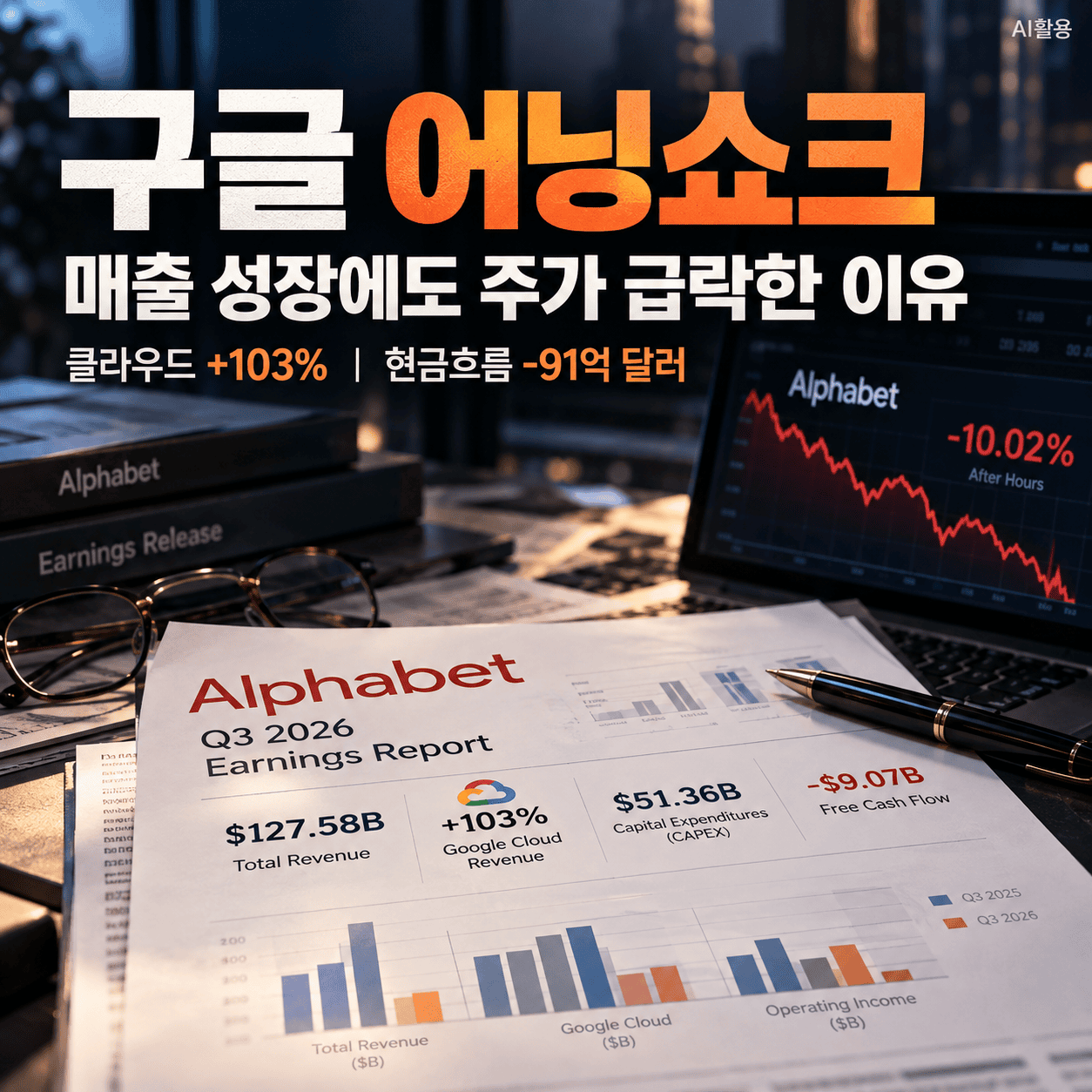 구글 어닝쇼크 글 대표 이미지