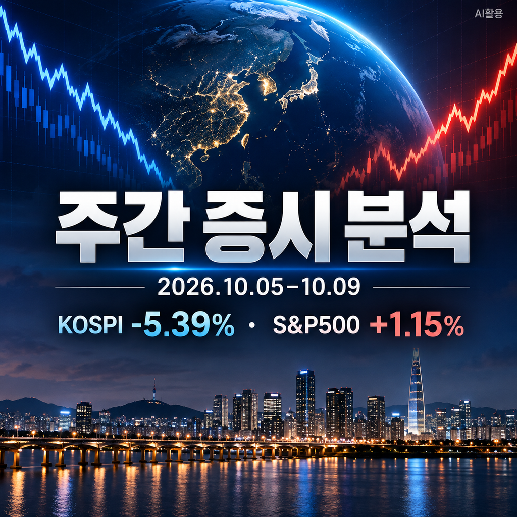 주간 증시 분석┃코스피 -5.39%·S&P500 +1.15%, 시장이 엇갈린 이유 10월 둘째주 주간 증시 분석